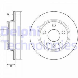 BG3026 диск тормозной задний!\ Ford Galaxy, VW Sharan all 95> BG3026 DELPHI