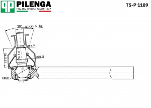 Наконечник рулевой BOXER III, DUCATO III, JUMPER III левый TS-P1189 TSP1189 PILENGA