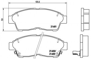 P83034 402 02=FDB867=572333B !колодки дисковые п.\ Toyota Camry 2.2 92-96/Coroll P83034 BREMBO