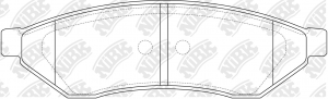 Колодки тормозные CHEVROLET Epica (05-),Evanda (02-),Magnus (99-) задние (4шт.)  PN0375 NIBK