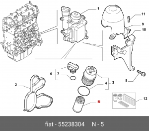 Фильтр масляный FIAT Doblo,Punto OPEL Astra H OE 55238304 ALFA FIAT LANCIA