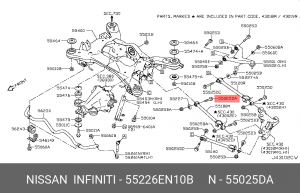 Болт 55226-EN10B 55226EN10B NISSAN