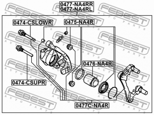 Втулка направляющая задн суппорта нижняя MITSUBISHI LANCER CS 0474-CSLOWR 0474-CSLOWR FEBEST