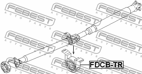 ПОДШИПНИК ПОДВЕСНОЙ КАРДАННОГО ВАЛА подходит для FORD TRANSIT TT9 2006-2013 [EU] FDCB-TR FEBEST