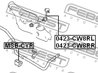MITSUBISHI OUTLANDER XL [CW]/ PEUGEOT 4007 ЛЕВАЯ/ПРАВАЯ СМ VIN !!!!!!!! 0423-CW8RR FEBEST