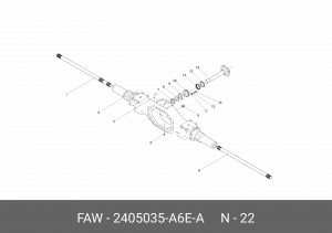 Редуктор колесный 2405035-A6E-A FAW