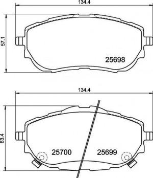 Колодки тормозные диск перед TOYOTA AURIS (E18) 12 D2330MH D2330MH MK KASHIYAMA