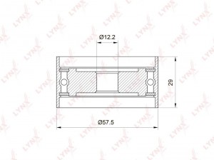Ролик ГРМ TOYOTA Camry,Avensis,Rav 4,Carina обводной LYNX PB-3039 LYNXAUTO