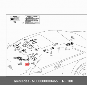 саморез ST4,8 N 000000 000465 MERCEDES BENZ