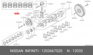 Кольцо 12036-67S20 NISSAN