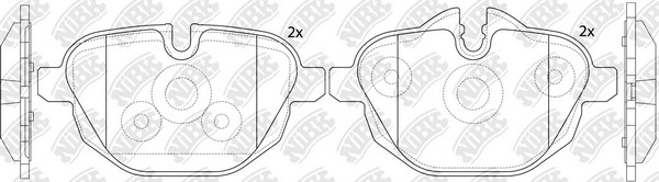 Колодки задние (BMW 5 F10/F11/X3 F25/Z4 E89 2.0-3.0 10-) PN0546 PN0546 NIBK