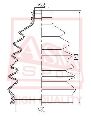 КОМПЛЕКТ ПЫЛНИКА, ПРИВОДНОЙ ВАЛ_ 12 ASBTVGR ASBT-VGR ASVA