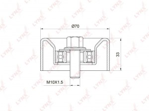 Ролик натяжного механизма / приводной подходит для TOYOTA Camry(V40) 2.4 06 / RA PB-5032 LYNXAUTO