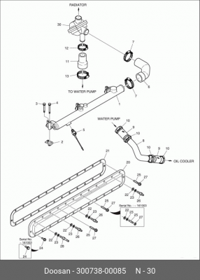 300738-00085 Термостат в сборе 65.06401-6044 DE08 300738-00085 DOOSAN