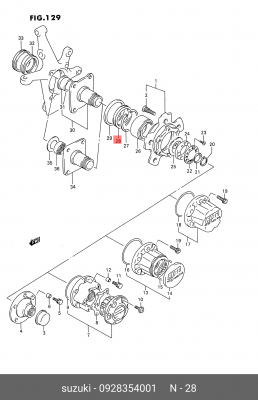 Сальник передней ступицы SUZUKI 09283-54001 09283-54001 SUZUKI