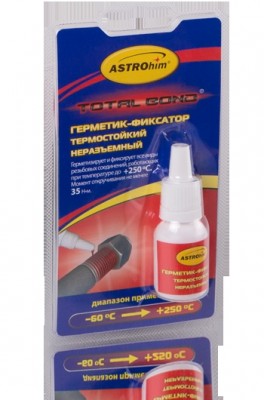 Фиксатор резьбы сильной фиксации красный (-60С+250С) 6мл ASTROHIM AC9012 ASTROHIM