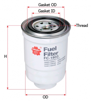 Фильтр топливный NISSAN Patrol,Navara SAKURA FC1803 SAKURA