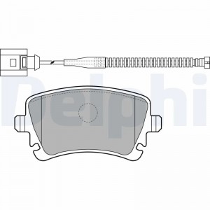 Колодки тормозные VW Phaeton (02-) (3.0/6.0) задние (4шт.) DELPHI LP1860 DELPHI