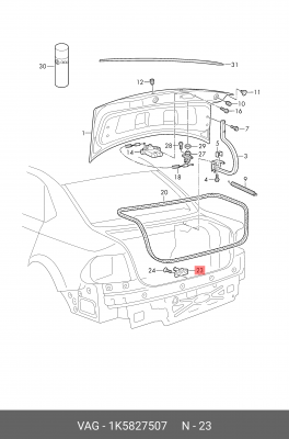 PASSAT [B6] (2005>) СЕДАН 1K5 827 507 VAG