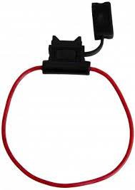 Держатель предохранителя флажкового (влагостойкий) черный (16 AWG) FUAI810C16AWG ABRO