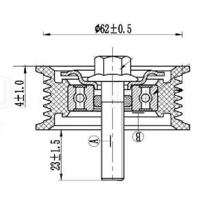 Ролик привод. ремня для а м Hyundai ix35 (10-) Kia Sportage IV (10-) 2.0i 2.4i ( CM 0805 TRIALLI