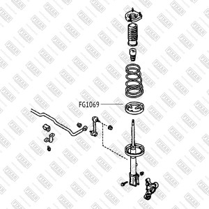 Проставка пружины нижняя TOYOTA Caldina/Carina E/Celica 89- FG1069 FG1069 FIXAR