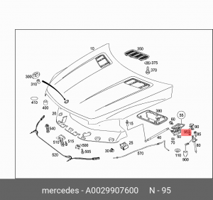 Болт MERCEDES OE A 002 990 76 00 MERCEDES BENZ