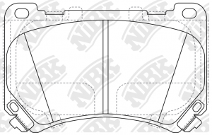 Колодки тормозные HYUNDAI Equus (08-) передние (4шт.) NIBK PN11002 NIBK