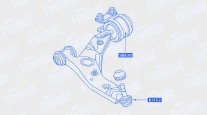 Сайлентблок рычага передней подвески заднийFocus C-Max Mazda3 SB830 SB830 FINWHALE