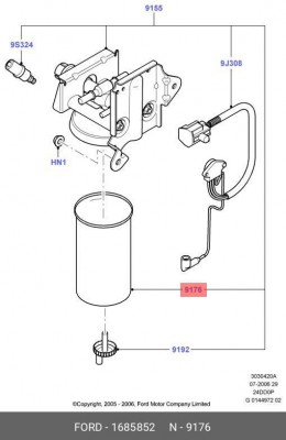 фильтр топливный!\ Ford Transit 2.2/2.4/3.2TDCi 06> 1 685 852 FORD