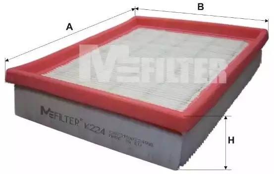 фильтр воздушный!\Peugeot 206 1.1-1.6 98>, Citroen Xsara Picasso 1.6 99> K224 MFILTER AUTOMOTIVE FILTERS