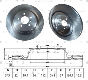 диск тормозной задний!\ MB W166/X166/C292 2.2-5.0/2.5CDi/3.5CDi 11> BS0633 BLITZ