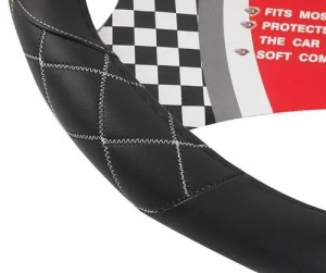 Оплетка руля (M) 37-39см черная кожа MISTAR MISLT35ABKM MISTAR