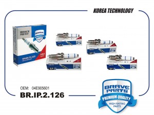 Свеча зажигания BR.IP.2.126 IRIDIUM 04E905601 A1, A3, Q3, Golf, Polo, Jetta, Oct BR.IP.2.126 BRAVE