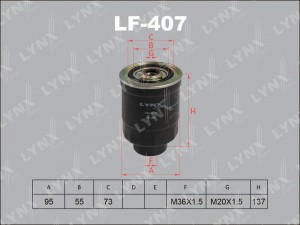 Фильтр топливный LF-407 LYNXAUTO