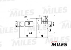 ШРУС наружный HONDA JAZZ 1.4 02-08 (GKN 304683) GA20157 GA20157 MILES
