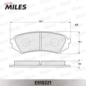 Колодки тормозные задние (Смесь CERAMIC серия PRO) TOYOTA LAND CRUISER 100 9807/ E510221 MILES