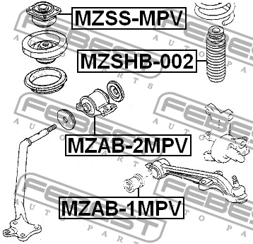 Пыльник переднего амортизатора MZSHB-002 FEBEST