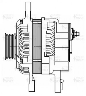 Генератор для а/м Mitsubishi Lancer X (07-) 1.5i/Colt VI (04-) 1.3i/1.5i 85A (LG LG 1108 START VOLT
