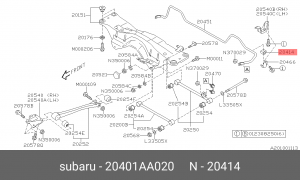 Втулка стабилизатора 20401-AA020 20401-AA020 SUBARU