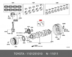 Полукольца стопорные 11012-51010 TOYOTA
