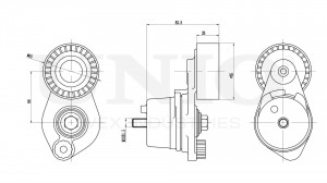 Ролик с натяжителем приводного ремня TNS-10232 UNIO
