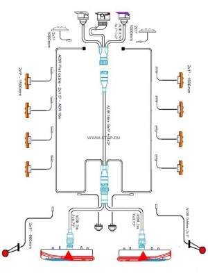 комплект светового оборудования! для полуприцепа 16m крепление фонарей на клипса A11212 VIGNAL SYSTEMS