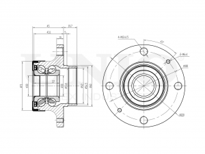 Ступица задняя (с ABS) HUB-20084 UNIO