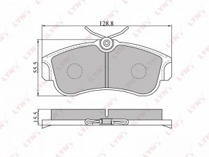 Колодки тормозные дисковые передние BD-5735 LYNXAUTO