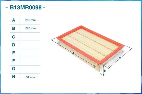 Фильтр воздушный B13MR0098 B13MR0098 CWORKS