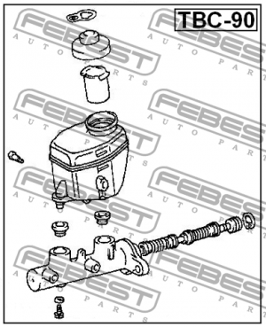 Цилиндр тормозной главный TBC-90 TBC-90 FEBEST