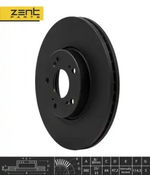 диск тормозной передний! Honda Accord 2.0/2.4/2.2i-CTDi 03> Z06188 ZENTPARTS