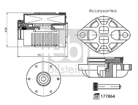 Фильтр LAND ROVER Freelander муфты FEBI 177864 FEBI BILSTEIN