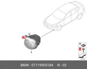 Самонарезающий винт 07119905184 07 11 9 905 184 BMW